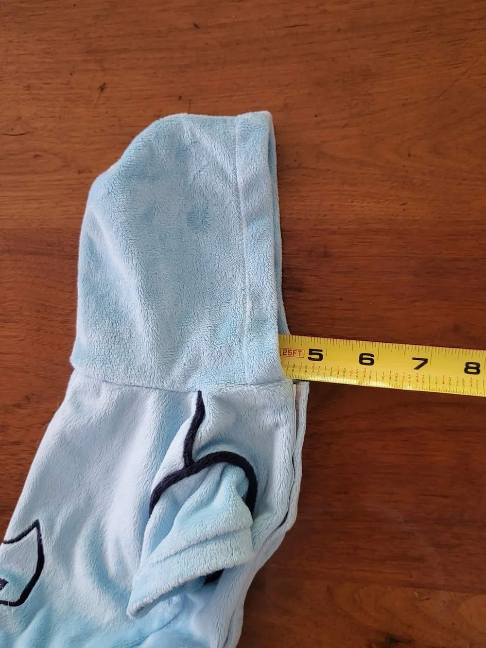 Zack & Zoey Blue Plush Dog Hoodie XS Scottie Embroidered Pet Sweater